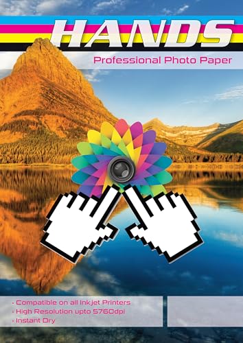 Hands Professional Fotopapier, 17,8 x 12,7 cm, 130 g/m², einseitig, matt, matt, 400 Blatt von Hands Professional Photo Paper