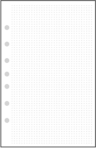 Klassische Größe Dot Grid Paper Refill, 0,3 cm (1/8 Zoll) Abstand, Größe und Lochung mit 7 Löchern für 7-Ring-Notizbücher wie Franklin, etc. (14 x 21,6 cm) von Handy Forms