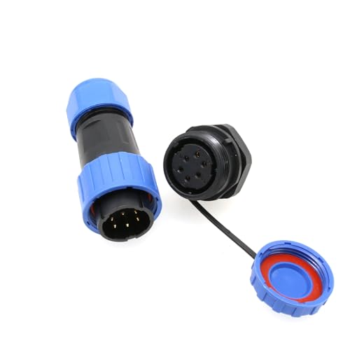HangTon TY20 6 Pin 5A Wasserdichter Steckverbinder, M20 x 1.5 Gewinde, Stecker-Buchse Schraub-Verdrahtung Lötfrei-Schnelltrennkupplung für Außengeräte Automotive von HangTon
