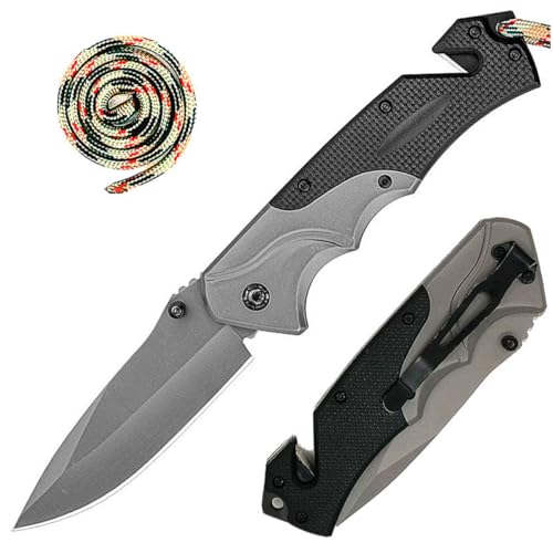 Hangdong Outdoor Messer,Klappmesser Jagdmesser Taschenmesser Werkzeuge für Camping Wandern,EDC Survival Messer mit Taschenclip Glasbrecher Hangdong Outdoor Messer,Klappmesser Jagdmesser Taschenmesser Werkzeuge für Camping Wandern,EDC Survival Messer mit Taschenclip Glasbrecher von Hangdong