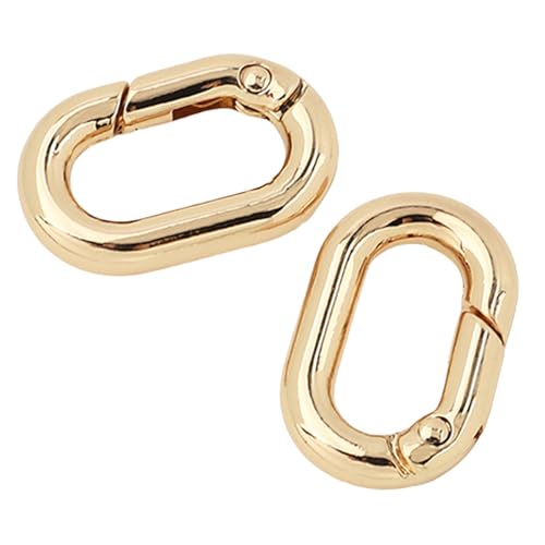 2 Stück ovale Metall-Schnallen, Feder-Schlüsselanhänger, Schnallen, Taschenzubehör für Geldbörse, Tasche, Handtasche von Hangsu