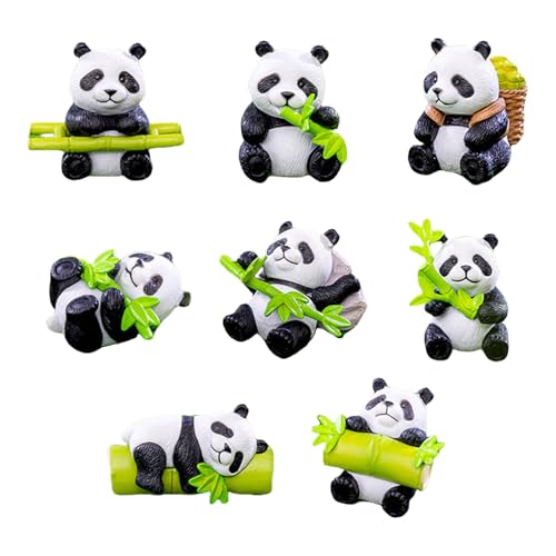 Hangsu Panda-Figur, 8 Stück, Panda-Kuchenaufsätze, Miniatur-Tierfiguren für Party-Dekorationen und Gartentopf-Landschafts-Ornamente Hangsu Panda-Figur, 8 Stück, Panda-Kuchenaufsätze, Miniatur-Tierfiguren für Party-Dekorationen und Gartentopf-Landschafts-Ornamente von Hangsu