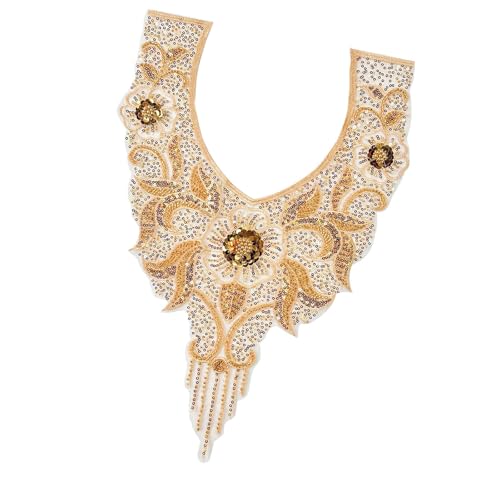 Hochzeitskleid-Applikation, Stickerei, Pailletten, Perlen, Aufnäher, Applikation für Abendkleid, Brautkleid, Hochzeitskleid Hochzeitskleid-Applikation, Stickerei, Pailletten, Perlen, Aufnäher, Applikation für Abendkleid, Brautkleid, Hochzeitskleid von Hangsu