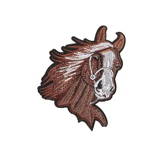 Ponys Bestickte Flecken Pferdekopf Nähflecken Eisen Auf Flecken Applique Flecken Auf Flecken Für Kleiderbeutel Nähen von Hangsu