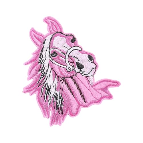 Ponys Bestickte Flecken Pferdekopf Nähflecken Eisen Auf Flecken Applique Flecken Auf Flecken Für Kleiderbeutel Nähen von Hangsu