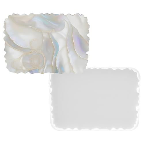 Wiederverwendbare Silikonform mit Wellenmuster, für handgefertigte Epoxidharze, Kunstuntersetzer, Heimdekoration, Zubehör, dekoratives Tablett, Silikonformen Wiederverwendbare Silikonform mit Wellenmuster, für handgefertigte Epoxidharze, Kunstuntersetzer, Heimdekoration, Zubehör, dekoratives Tablett, Silikonformen von Hangsu