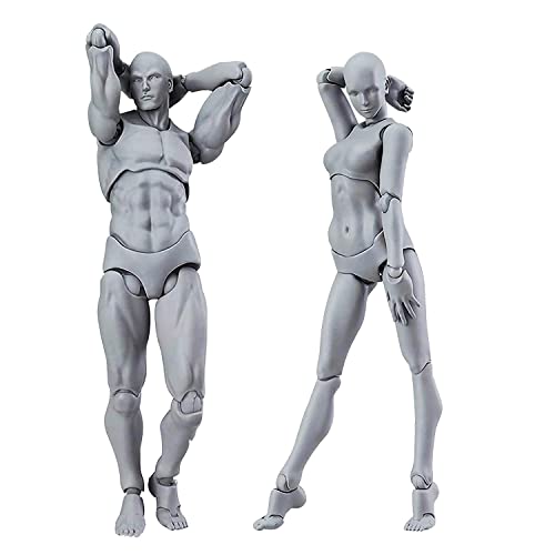 Künstlerpuppe Blockhead Jointed Mannequin Drawing Figures, Small Figure Model for Sketching, Painting, Drawing, Artist Male+Female Set Künstlerpuppe Blockhead Jointed Mannequin Drawing Figures, Small Figure Model for Sketching, Painting, Drawing, Artist Male+Female Set von Haniforever