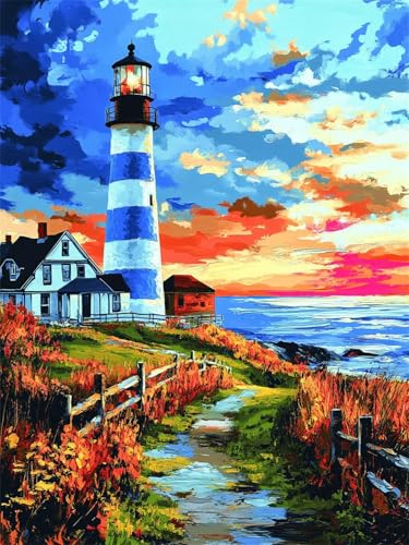 Diamond Painting Leuchtturm 50x70 cm 5D Diamant Painting Bilder Erwachsene Am Meer DIY Mosaikherstellung Kreativ Bastelset Anfänger Crystal Art Malerei für Deko Wohnzimmer Geschenke für Frauen H-387 Diamond Painting Leuchtturm 50x70 cm 5D Diamant Painting Bilder Erwachsene Am Meer DIY Mosaikherstellung Kreativ Bastelset Anfänger Crystal Art Malerei für Deko Wohnzimmer Geschenke für Frauen H-387 von Hanjunng