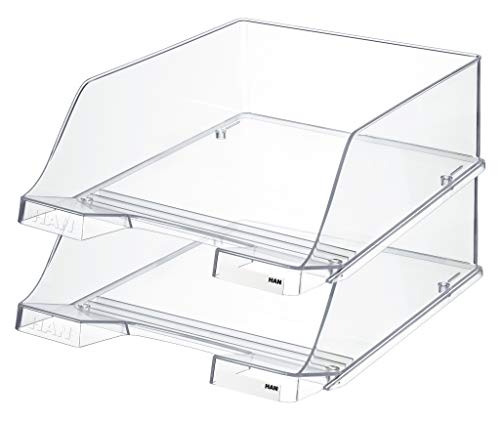 HAN Briefablage KLASSIK XXL - 2 STÜCK, hochwertige und extra hohe Briefablage. Modern, schick und hochglänzend, transparent-glasklar, 1047-23 HAN Briefablage KLASSIK XXL - 2 STÜCK, hochwertige und extra hohe Briefablage. Modern, schick und hochglänzend, transparent-glasklar, 1047-23 von Hanlesi