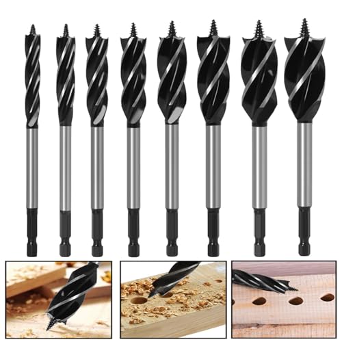 8-teiliges Holzbohrer-Set, Verlängerungsbohrer, Erdbohrer, Karbonstahl-Bohrer für Holzarbeiten, Kunststoff, PVC, Sperrholz 10 mm 12 mm 14 mm 16 mm 18 mm 20 mm 22 mm 25 mm 8-teiliges Holzbohrer-Set, Verlängerungsbohrer, Erdbohrer, Karbonstahl-Bohrer für Holzarbeiten, Kunststoff, PVC, Sperrholz 10 mm 12 mm 14 mm 16 mm 18 mm 20 mm 22 mm 25 mm von Hanlintk