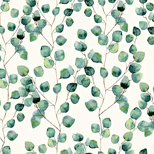 1 Meter Stoff Meterware Eukalyptus Blätter - Deko, Tischdecke, Vorhänge, Kissen, Nähen, Basteln, DIY von Hans-Textil-Shop