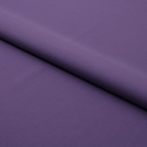 3 Meter Baumwollstoff Meterware Uni Linon - Einfarbiger Stoff, 100% Baumwolle, 150 cm breit – Weiche & Pflegeleichte Qualität – Für Bettwäsche, Bekleidung, Vorhänge, Tischdecken (Lila) von Hans-Textil-Shop