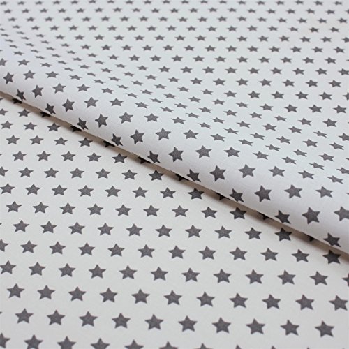 Baumwollstoff Sterne Grau auf Weiß – Stoff Meterware 150 cm breit, weicher Baumwollstoff für Kinder, Weihnachten & Deko, pflegeleicht, ideal zum Nähen von Kleidung, Bettwäsche, Vorhängen & Kissen Baumwollstoff Sterne Grau auf Weiß – Stoff Meterware 150 cm breit, weicher Baumwollstoff für Kinder, Weihnachten & Deko, pflegeleicht, ideal zum Nähen von Kleidung, Bettwäsche, Vorhängen & Kissen von Hans-Textil-Shop