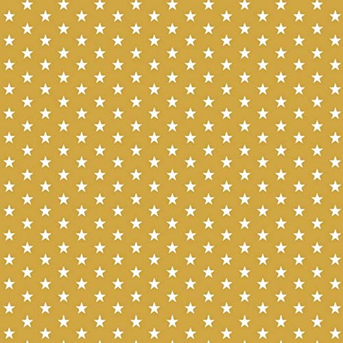 Baumwollstoff Sterne Ocker – Stoff Meterware 150 cm breit, weicher Baumwollstoff für Kinder, Weihnachten & Deko, pflegeleicht, ideal zum Nähen von Kleidung, Bettwäsche, Vorhängen & Kissen Baumwollstoff Sterne Ocker – Stoff Meterware 150 cm breit, weicher Baumwollstoff für Kinder, Weihnachten & Deko, pflegeleicht, ideal zum Nähen von Kleidung, Bettwäsche, Vorhängen & Kissen von Hans-Textil-Shop