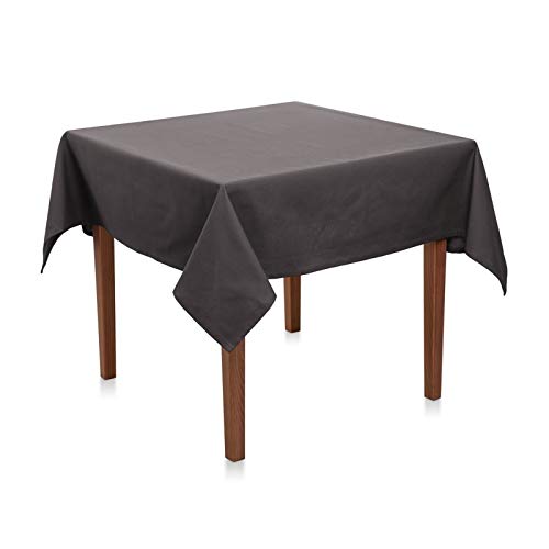 Biertisch Tischdecke Baumwolle Linon - Biertischtischdecke, Biertischgarnitur, Bierzeltgarnitur, Festzeltgarnitur (Dunkelgrau, 130x270 cm) von Hans-Textil-Shop