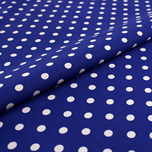Hans-Textil-Shop Baumwollstoff Blau Gepunktet – Stoff Meterware 140 cm – Blauer Stoff mit weißen Punkten, Popeline – Punkte Stoff Blau für Kissen, Bettwäsche, Kinderstoff, Deko, Bekleidung Hans-Textil-Shop Baumwollstoff Blau Gepunktet – Stoff Meterware 140 cm – Blauer Stoff mit weißen Punkten, Popeline – Punkte Stoff Blau für Kissen, Bettwäsche, Kinderstoff, Deko, Bekleidung von Hans-Textil-Shop