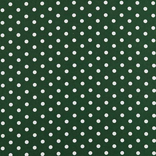 Hans-Textil-Shop Baumwollstoff Dunkelgrün Gepunktet – Stoff Meterware 140 cm – Dunkelgrüner Stoff mit weißen Punkten – Punkte Stoff Baumwolle für Kissen, Bettwäsche, Kinderstoff, Deko, Bekleidung Hans-Textil-Shop Baumwollstoff Dunkelgrün Gepunktet – Stoff Meterware 140 cm – Dunkelgrüner Stoff mit weißen Punkten – Punkte Stoff Baumwolle für Kissen, Bettwäsche, Kinderstoff, Deko, Bekleidung von Hans-Textil-Shop