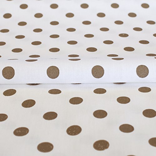 Hans-Textil-Shop Baumwollstoff Grau auf Weiß Gepunktet – Stoff Meterware 140 cm – Weißer Stoff mit grauen Punkten – Punkte Stoff Baumwolle für Kissen, Bettwäsche, Kinderstoff, Deko, Bekleidung von Hans-Textil-Shop