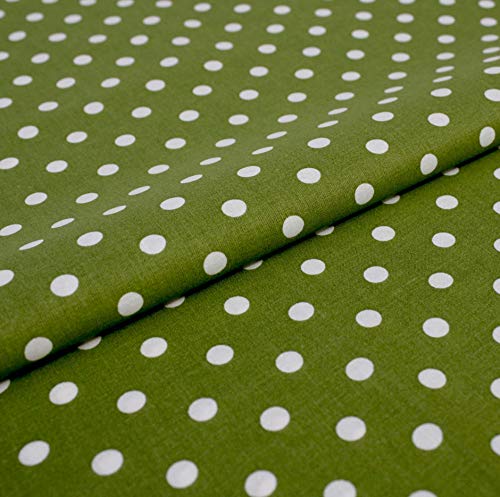 Hans-Textil-Shop Baumwollstoff Grün Farngrün Gepunktet – Stoff Meterware 140 cm – Grüner Stoff mit weißen Punkten – Punkte Stoff Baumwolle für Kissen, Bettwäsche, Kinderstoff, Deko, Bekleidung Hans-Textil-Shop Baumwollstoff Grün Farngrün Gepunktet – Stoff Meterware 140 cm – Grüner Stoff mit weißen Punkten – Punkte Stoff Baumwolle für Kissen, Bettwäsche, Kinderstoff, Deko, Bekleidung von Hans-Textil-Shop