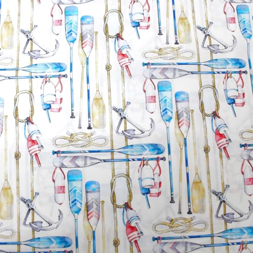 Hans-Textil-Shop Stoff Meterware Maritim Nautisch Paddel Anker Seile Baumwolle - Boot, Schiff, Marine, Seefahrt, Dekoration, Kinder, Kissenbezüge, Bettwäsche, Kleidung, Vorhänge Hans-Textil-Shop Stoff Meterware Maritim Nautisch Paddel Anker Seile Baumwolle - Boot, Schiff, Marine, Seefahrt, Dekoration, Kinder, Kissenbezüge, Bettwäsche, Kleidung, Vorhänge von Hans-Textil-Shop