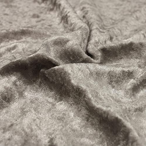 Hans-Textil-Shop Stoff Meterware Pannesamt Samt - 1 Meter, Karneval, Fasching, Bekleidung, Tischdecken, Kissen (Silber) von Hans-Textil-Shop