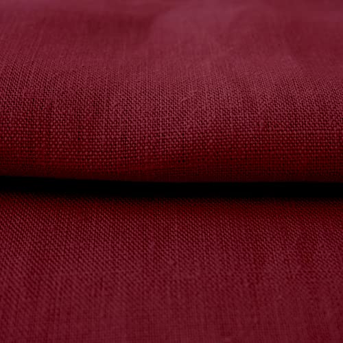 Hans-Textil-Shop Stoff Meterware Uni Dunkelrot 100% Leinen - 1 Meter, Leinenstoff, Kleider, Hose, Rock, Bluse, Hemd, Vorhänge, Kissen, Tischdecken Hans-Textil-Shop Stoff Meterware Uni Dunkelrot 100% Leinen - 1 Meter, Leinenstoff, Kleider, Hose, Rock, Bluse, Hemd, Vorhänge, Kissen, Tischdecken von Hans-Textil-Shop