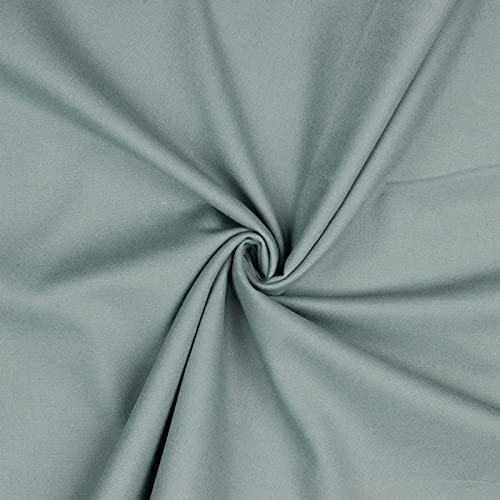 Hans-Textil-Shop Stoff Meterware Uni Flanell Baumwolle - 1 Meter, einfarbig, Baumwollflanell, Flanellstoff, Kleidung, Deko, Bettwäsche, Kissen (Grau) von Hans-Textil-Shop