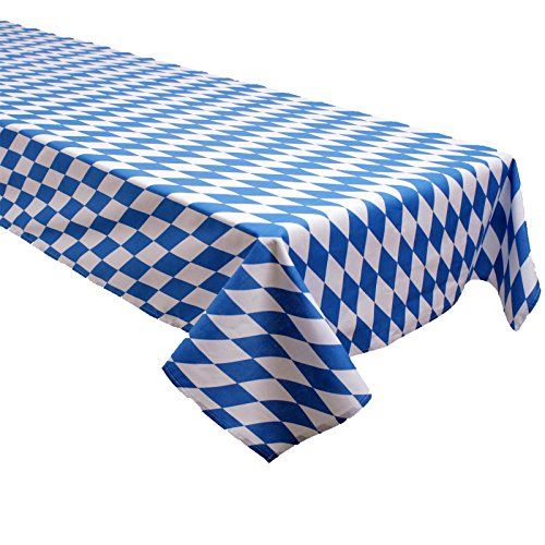 Tischdecke, Bayern Raute, Weiß Blau, Baumwolle, Biertisch, Biertischtischdecke, Landesfarben, Staatsflagge | 130x270 cm von Hans-Textil-Shop