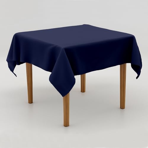 Tischdecke Uni Polyester - Einfarbig, Pflegeleicht, Bügelfrei, Tischtuch, Tischwäsche, Privat, Restaurant, Hotel, Handgefertigt, Made in Europa (Marine Blau, 100x100 cm) Tischdecke Uni Polyester - Einfarbig, Pflegeleicht, Bügelfrei, Tischtuch, Tischwäsche, Privat, Restaurant, Hotel, Handgefertigt, Made in Europa (Marine Blau, 100x100 cm) von Hans-Textil-Shop