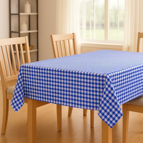 Tischdecke Karo 1x1 cm Baumwolle - Tischtuch, Tischwäsche, Tischdeko, Karomuster, Kariert, Landhaus, Geburtstag, Feier, Hochzeit, Restaurant, Hotel (Blau, 80x80 cm) von Hans-Textil-Shop