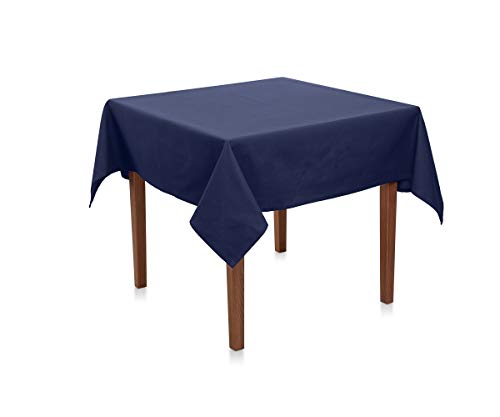 Premium Tischdecke Baumwolle Canvas - Uni, Einfarbig, Langlebig, Strapazierfähig, Handgefertigt, Tischtuch, Tischwäsche, Privat & Gewerbe (Marine, 130x280 cm) von Hans-Textil-Shop