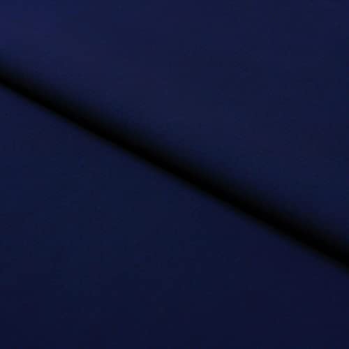 Stoff Meterware 100% Baumwolle Linon - Einfarbig, Uni, Schadstoffgeprüfter Stoff, Pflegeleicht – Dekostoff Bettwäsche Bekleidung Gardinen Vorhänge - 1 Meter (Marine Blau) von Hans-Textil-Shop