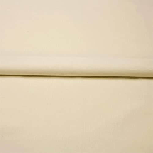 Stoff Meterware 5 Meter – Linon Stoff 100% Baumwolle – Uni, schadstoffgeprüft, weich & pflegeleicht – Nähen, Kleidung, Bettwäsche, Deko – 150 cm breit (Beige) von Hans-Textil-Shop