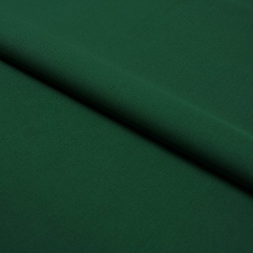 Stoff Meterware 5 Meter – Linon Stoff 100% Baumwolle – Uni, schadstoffgeprüft, weich & pflegeleicht – Nähen, Kleidung, Bettwäsche, Deko – 150 cm breit (Dunkelgrün) von Hans-Textil-Shop