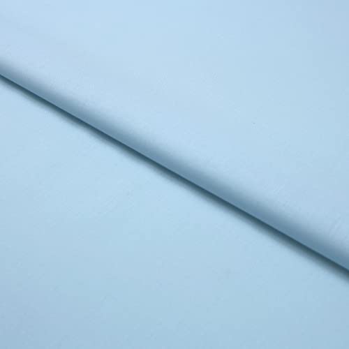 Stoff Meterware 5 Meter – Linon Stoff 100% Baumwolle – Uni, schadstoffgeprüft, weich & pflegeleicht – Nähen, Kleidung, Bettwäsche, Deko – 150 cm breit (Hellblau) von Hans-Textil-Shop