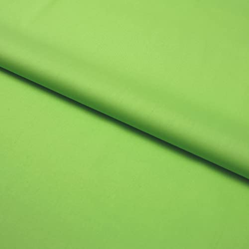 Stoff Meterware 5 Meter – Linon Stoff 100% Baumwolle – Uni, schadstoffgeprüft, weich & pflegeleicht – Nähen, Kleidung, Bettwäsche, Deko – 150 cm breit (Hellgrün) von Hans-Textil-Shop