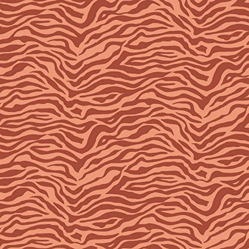Stoff Meterware Beschichtet – Abwischbar, wasserabweisend & schmutzabweisend – Outdoorstoff für Kissen, Tischdecken, Taschen, Deko – 1 Meter (Animal Skin Tiger Orange) von Hans-Textil-Shop