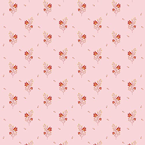 Stoff Meterware Blumen Blüten Flowers Viskose - Damen Blumen Frühling Sommer Bluse Rock Kleid Accessoires Deko (Süße Blumen Rosa) von Hans-Textil-Shop