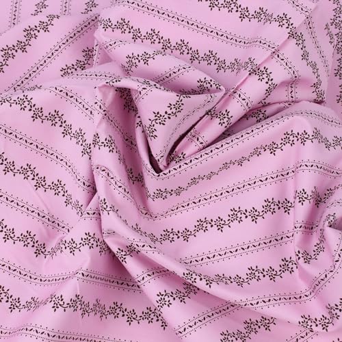 Stoff Meterware Blumen Vroni Rosa Braun Baumwolle - 1 Meter, Tracht, Dirndl, Landhaus, Schürze, Bluse, Kleid, Rock, Kissen, Vorhänge, Deko, Bettwäsche von Hans-Textil-Shop