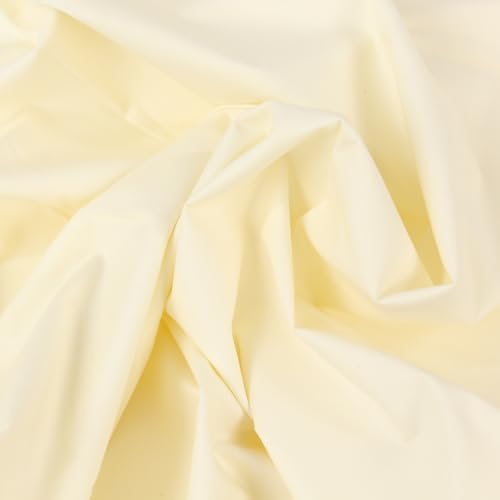 Stoff Meterware Dupion Seide - 1 Meter, Elegant, Edel, Kleidung, Bluse, Hemd, Kleid, Kinder, Baby, Heimtextilien, Kissen, Vorhänge, Tischdecken, Deko, Bettwäsche, Accessoires (Creme) von Hans-Textil-Shop