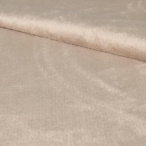 Stoff Meterware Sori Flausch - 1 Meter, Polsterstoff, Möbelbezugsstoff, Bezugsstoff, Möbelstoff, Stuhl, Sofa, Couch, 37.500 Scheuertouren (Beige) von Hans-Textil-Shop