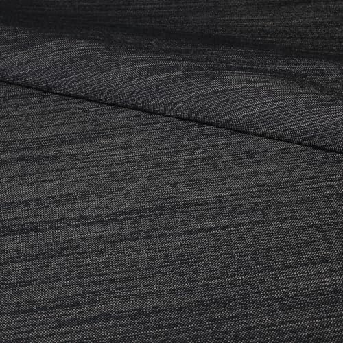 Stoff Meterware Torun - 1 Meter, Polsterstoff, Möbelbezugsstoff, Bezugsstoff, Möbelstoff, Stuhl, Sofa, Couch, 67 000 Scheuertouren (Schwarz) von Hans-Textil-Shop