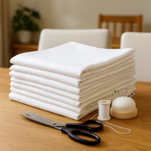 Stoffpaket Weiß 2 kg – Baumwolle Stoffreste Meterware ca. 10 m – Uni-Stoffe Batist Linon Cretonne – ideal für Nähen, Patchwork & Deko Stoffpaket Weiß 2 kg – Baumwolle Stoffreste Meterware ca. 10 m – Uni-Stoffe Batist Linon Cretonne – ideal für Nähen, Patchwork & Deko von Hans-Textil-Shop