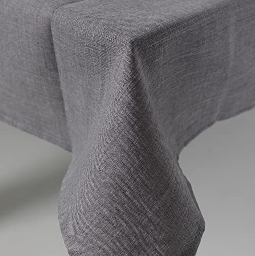 Tischdecke 80x80 cm Grau Meliert Polyester Esszimmer Tisch Tischdeko Tischwäsche von Hans-Textil-Shop
