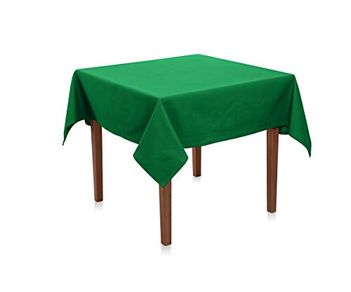 Tischdecke Baumwolle Linon - Uni, Einfarbig, Baumwolltischdecke, Tischtuch, Tischdeko (Dunkelgrün, 130x280 cm) von Hans-Textil-Shop