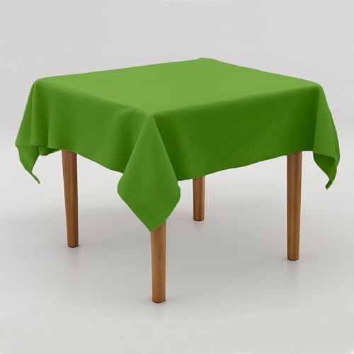 Tischdecke Uni Polyester - Einfarbig, Pflegeleicht, Bügelfrei, Tischtuch, Tischwäsche, Privat, Restaurant, Hotel, Handgefertigt, Made in Europa (Hellgrün, 130x280 cm) von Hans-Textil-Shop