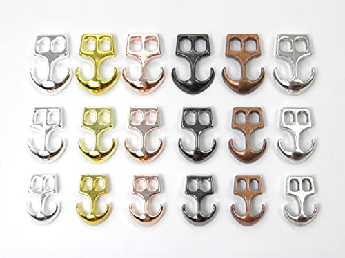 HanseCharms - Anker Verschluss, 1-2-5-10-50 Stück, Anker Verschluss, 6 Farben - 3 Größen, Zierverschluss, Hakenverschluss (Gold - Mittel, 5 Stück) von HanseCharms