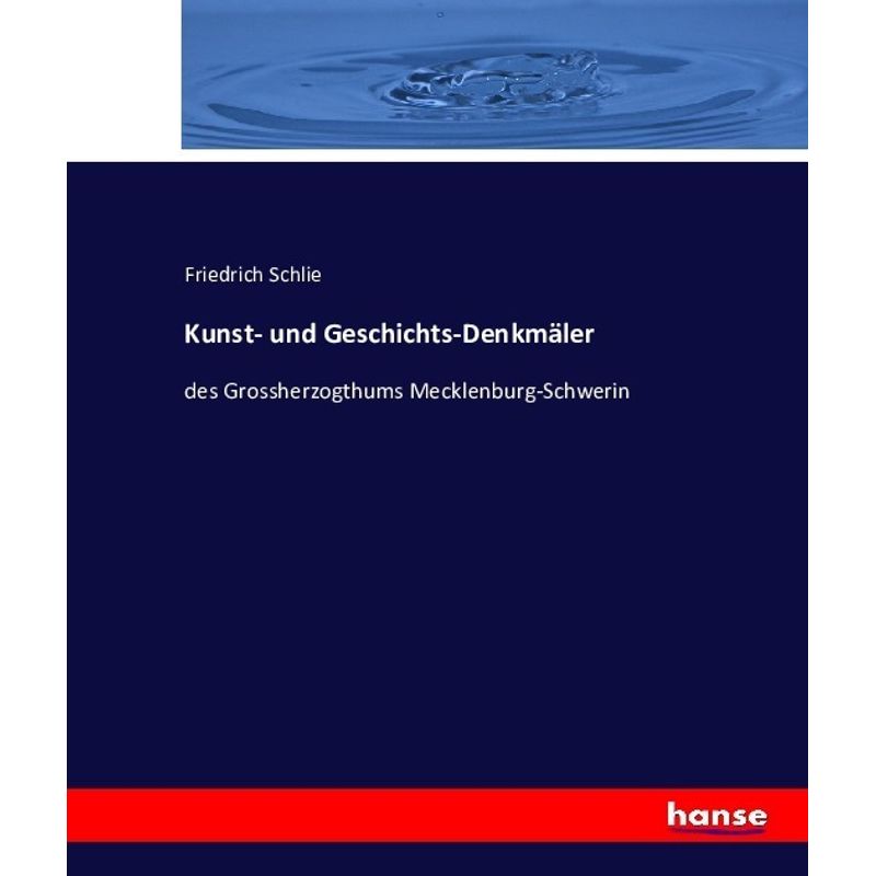 Kunst- Und Geschichts-Denkmäler - Friedrich Schlie, Kartoniert (TB) von Hansebooks