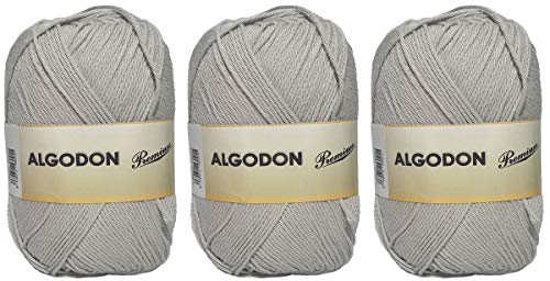 100% Baumwolle Premium Baumwollgarn perfekt zum Basteln und Stricken von Hand (Steinfarbe 100 g, ca. 220 Meter 3 Stück) von Hanselhome