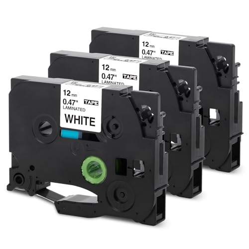 kompatibel für Brother TZe-231 TZe231 TZe TZ 12mm 0.47 Laminated White Schriftbänder für Brother P Touch PT-H100R PT-H105 PT-H100LB PT-H110 PT-H107B PT-D400 PT-D210 PT-1010, Schwarz auf Weiß, 3x kompatibel für Brother TZe-231 TZe231 TZe TZ 12mm 0.47 Laminated White Schriftbänder für Brother P Touch PT-H100R PT-H105 PT-H100LB PT-H110 PT-H107B PT-D400 PT-D210 PT-1010, Schwarz auf Weiß, 3x von Hanseo